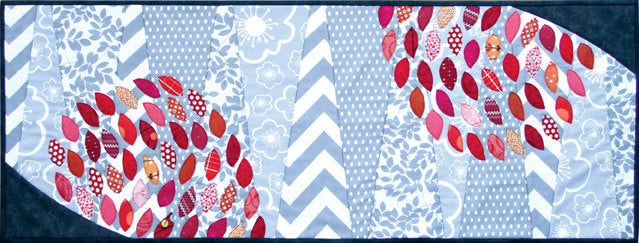 GE Designs Abundance Table Runner Pattern — Fat Quarter Quilt As You Go Runner, 16.5" x 40"