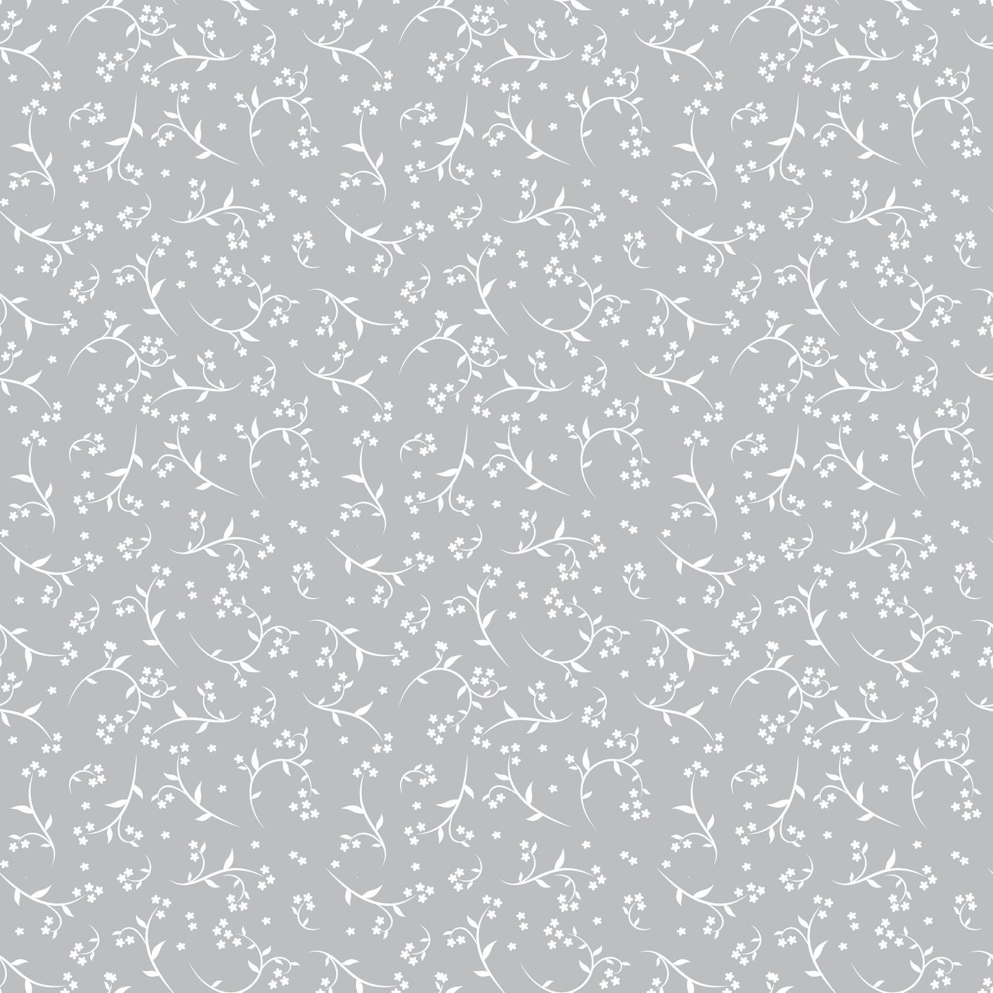 Front Porch Stems Gray - Fat Quarter