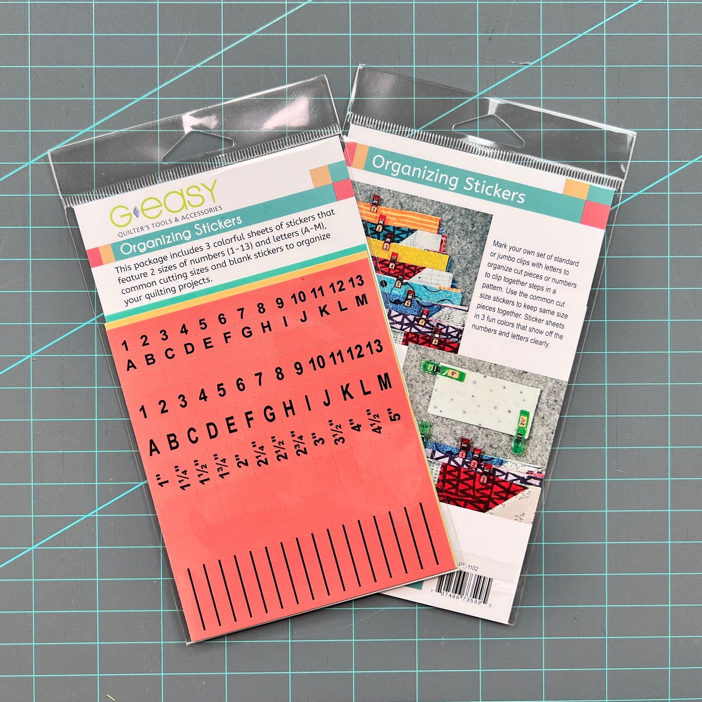 GE Designs GEasy Organizing Stickers — Reusable Vinyl Project Organization Labels for Quilters