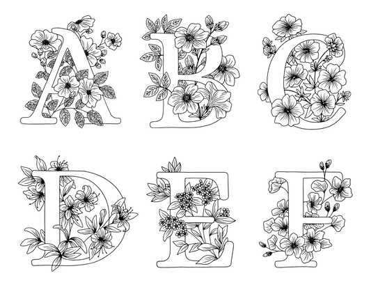 Stick and Stitch Letter Embroidery Designs — Monogram Alphabet on Water Soluble Stabilizer