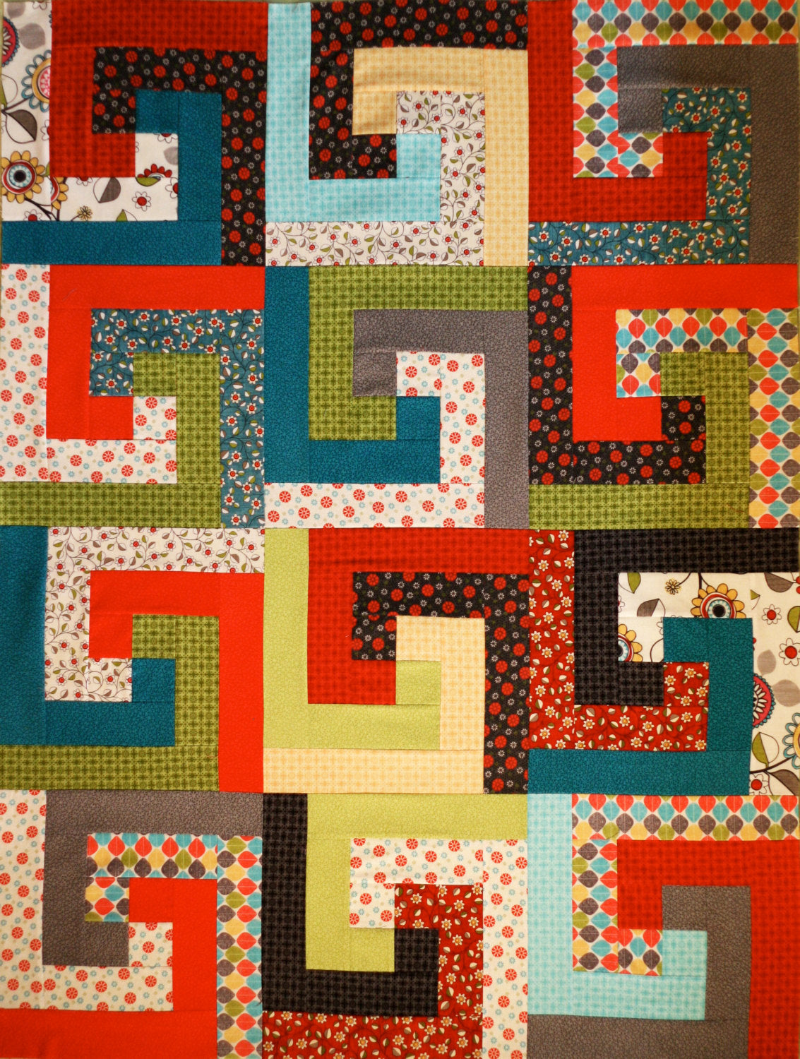 GE Designs Strip Cocoon Quilt Pattern 163 — Jelly Roll Only Quilt, 4 Sizes No Background Needed