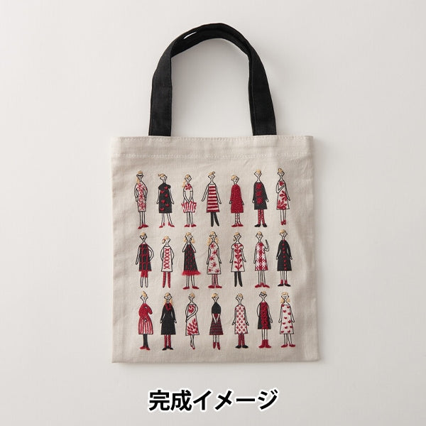 Lecien Lecien 100 Ladies Pre-Sewn Mini Tote Embroidery Kit original product photograph