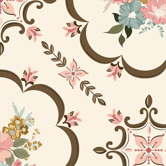 Riley Blake Renew Fabric by Sandy Gervais — 25 Colorways Scattered Blossom Cotton by the Yard