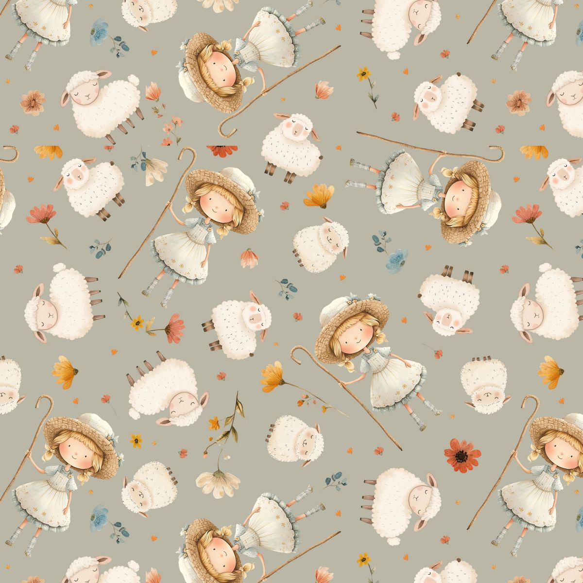 Nursery Rhyme Time Cotton Fabric Collection