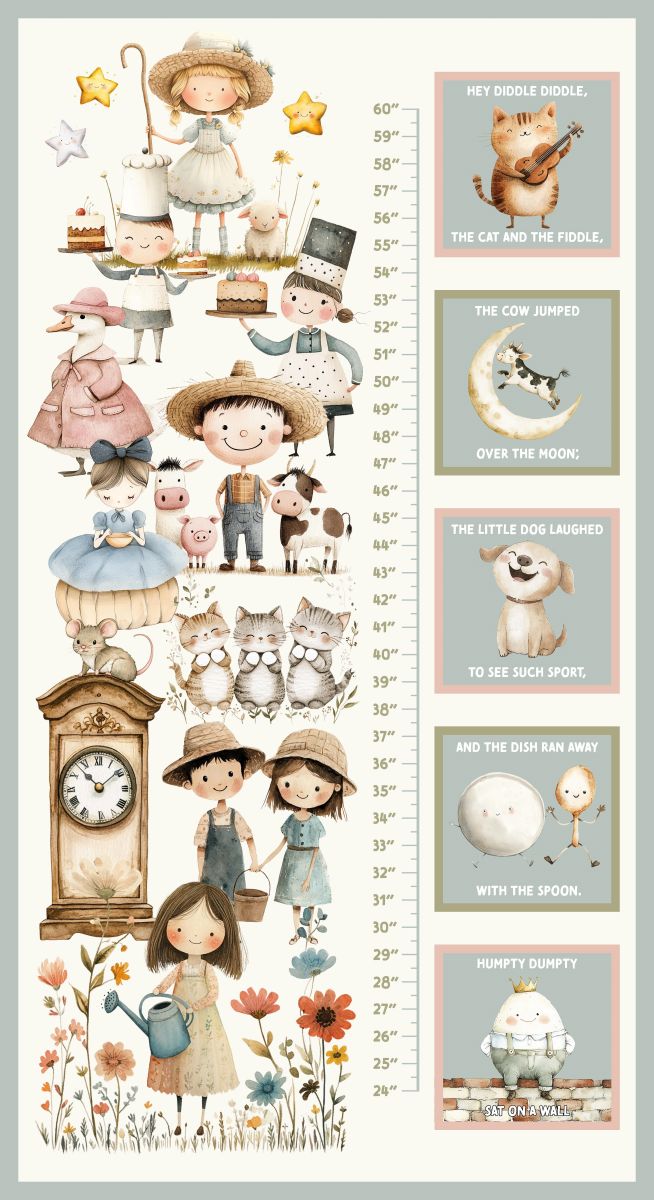 Nursery Rhyme Time Cotton Fabric Collection