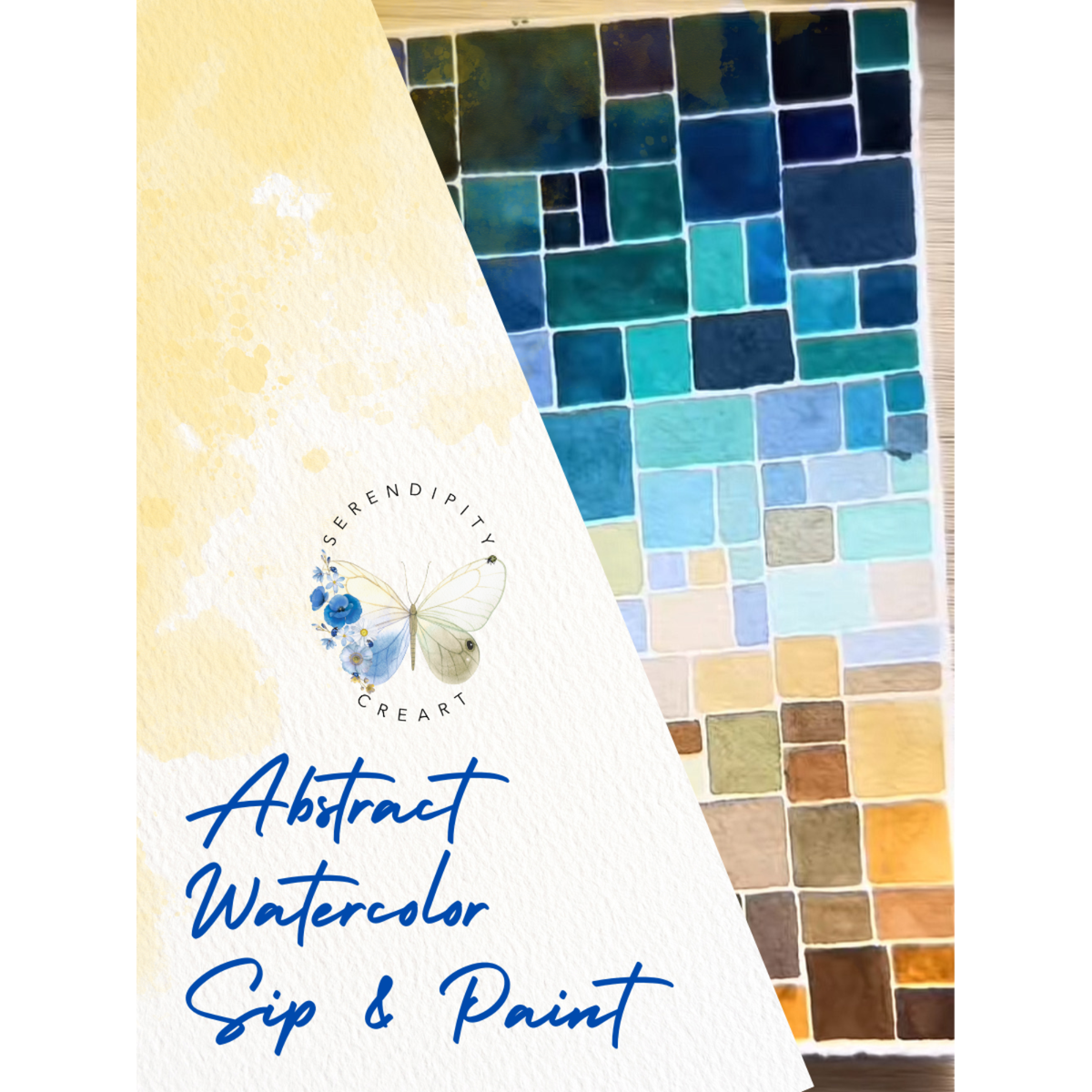 Abstract Watercolor Sip & Paint Arts & Crafts Night