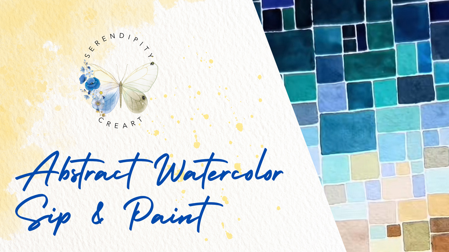 Abstract Watercolor Sip & Paint Arts & Crafts Night