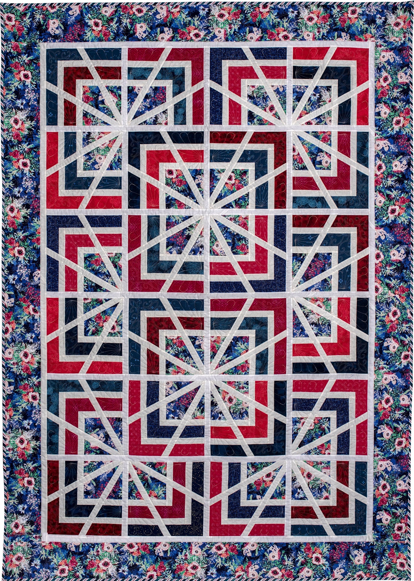 GE Designs Astrid 2.5" Strip Quilt Pattern 224 — Stripology XL Focus Fabric Quilt