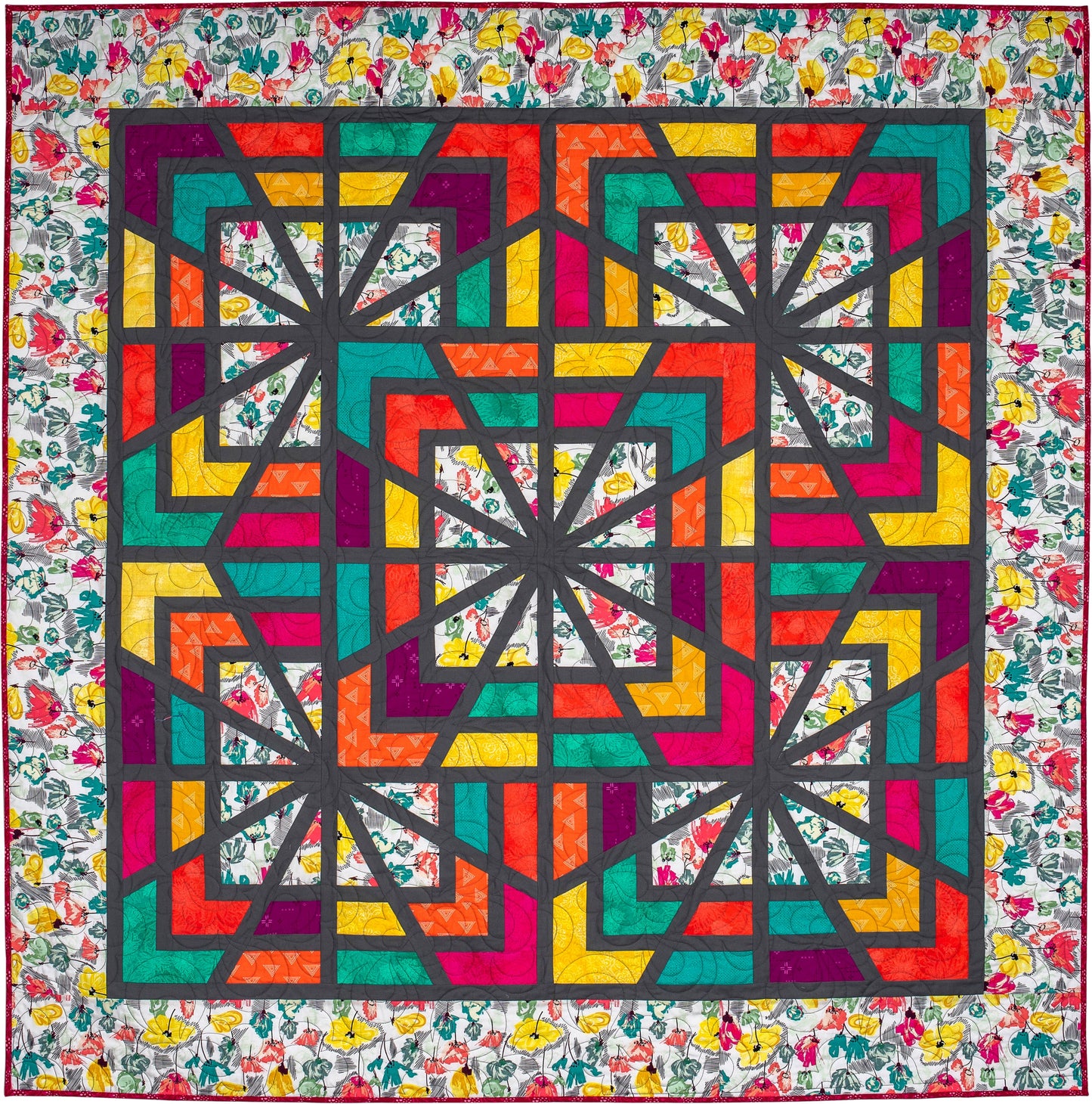 GE Designs Astrid 2.5" Strip Quilt Pattern 224 — Stripology XL Focus Fabric Quilt