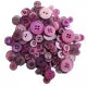 Bouquet of pink and purple flowers with green leaves