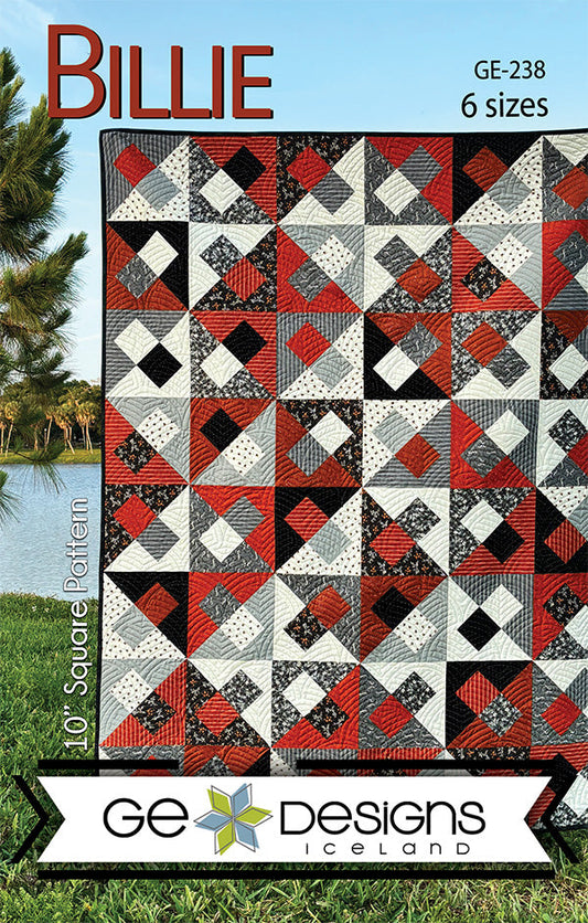 GE Designs Billie 10" Square Quilt Pattern 238 — Scrappy or Coordinated Stacker Quilt