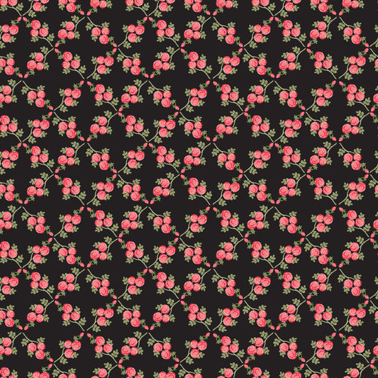 Front Porch Trellis Black - Fat Quarter