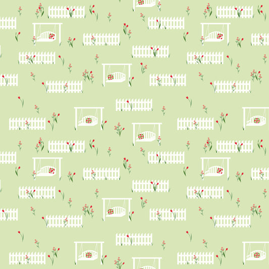 Front Porch Porch Swings Green - Fat Quarter