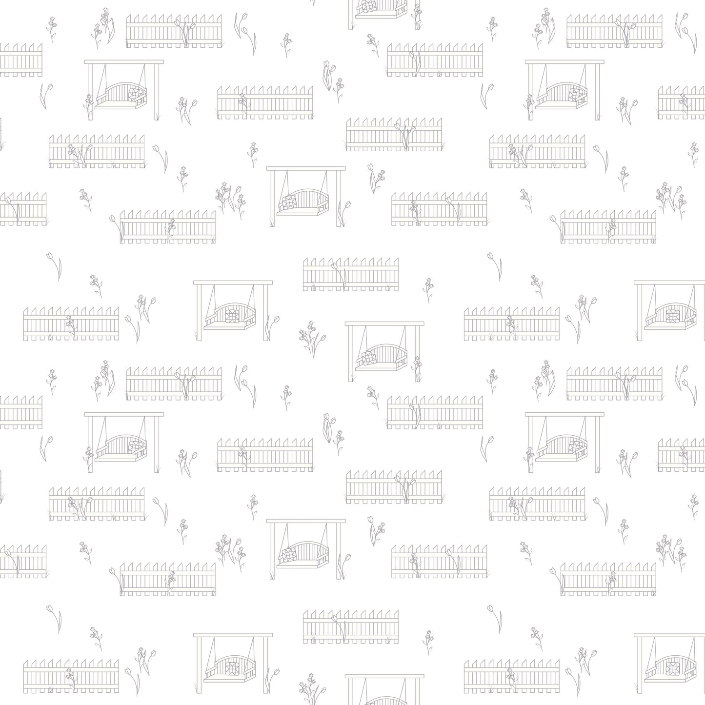 Front Porch Collection Porch Swings White - Fat Quarter