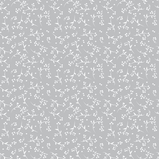 Front Porch Stems Gray - Fat Quarter