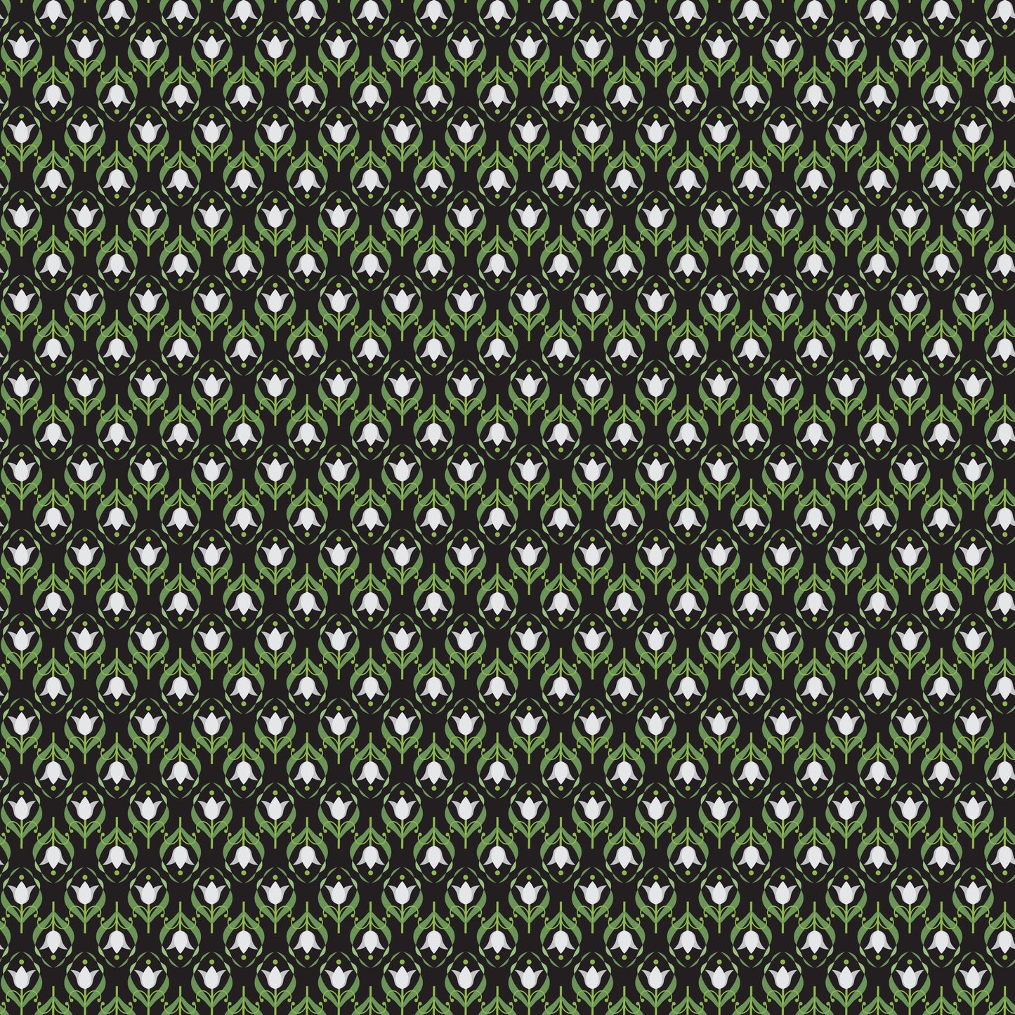 Front Porch Medallions Black - Fat Quarter