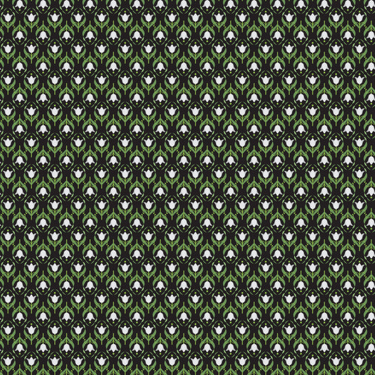 Front Porch Medallions Black - Fat Quarter