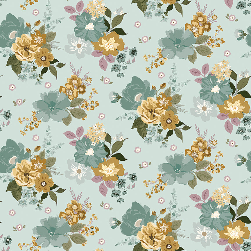 Riley Blake Renew Fabric by Sandy Gervais — 25 Colorways Scattered Blossom Cotton by the Yard