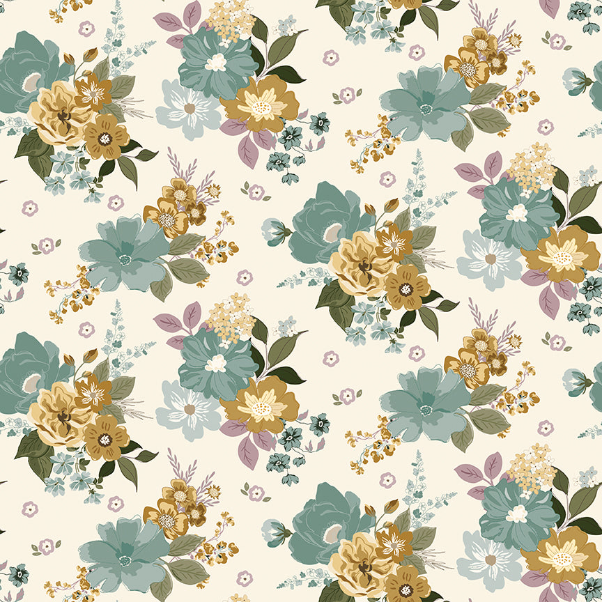 Riley Blake Renew Fabric by Sandy Gervais — 25 Colorways Scattered Blossom Cotton by the Yard