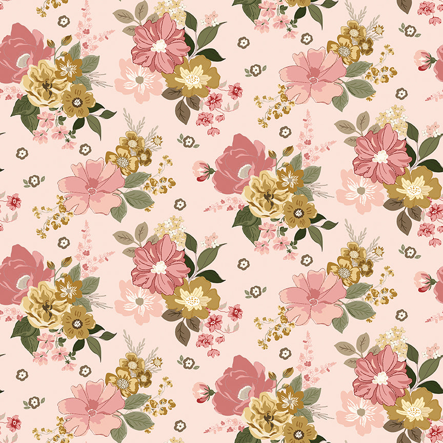 Riley Blake Renew Fabric by Sandy Gervais — 25 Colorways Scattered Blossom Cotton by the Yard