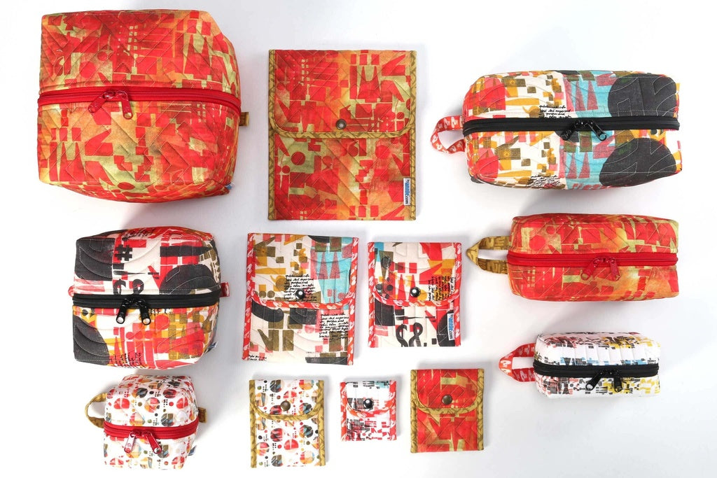 Cubicle Collective organizer sewing pattern by ByAnnie featuring multiple storage pockets for sewing, crafting, and office supplies.
