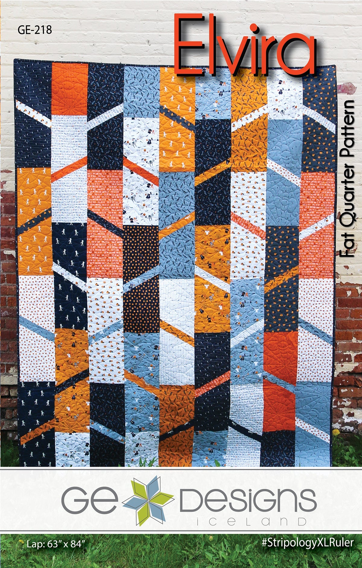 GE Designs Elvira Fat Quarter Quilt Pattern 218 — Stripology XL and GEasy Point Trimmer Quilt