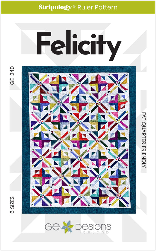 GE Designs Felicity Fat Quarter Quilt Pattern 240 — 2025 Stripology Retreat, Multiple Layouts