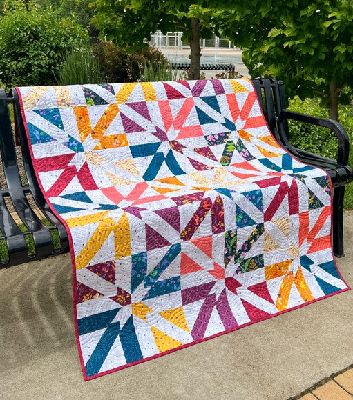 GE Designs Helena 10" Square Quilt Pattern 189 — Light and Dark Stacker Quilt, Stripology Squared