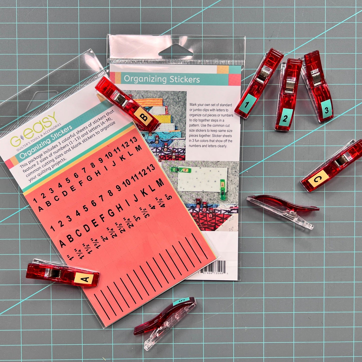 GE Designs GEasy Organizing Stickers — Reusable Vinyl Project Organization Labels for Quilters