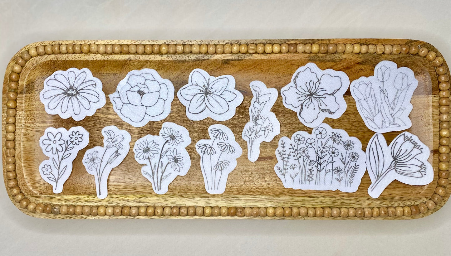Stick and Stitch Embroidery Patterns — Water Soluble Stabilizer, 12 Designs