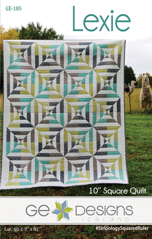 GE Designs Lexie 10" Square Quilt Pattern 185 — Light and Dark Geometric Stacker Quilt