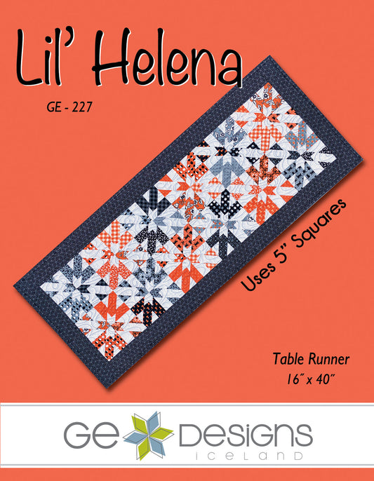 GE Designs Lil' Helena Table Runner Pattern 227 — Dark and Light Charm Square Stripology Runner