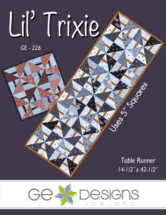 GE Designs Lil' Trixie Table Runner Pattern 226 — Light and Dark Charm Square Runner