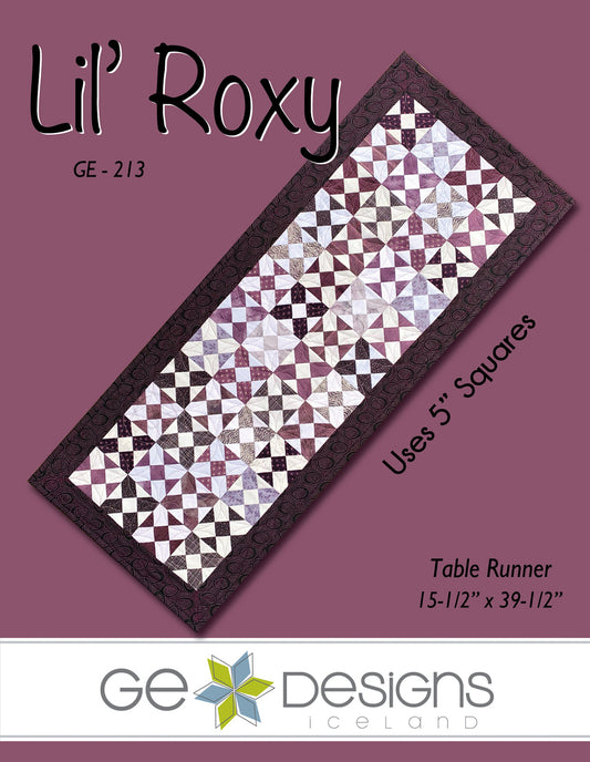 GE Designs Lil' Roxy Table Runner Pattern 213 — Charm Square Runner, Stripology Squared Mini