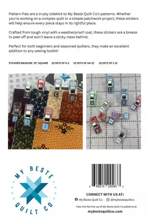 Pattern Pals Fabric Cut Label Stickers by GE Designs — Vinyl Quilting Organization Stickers