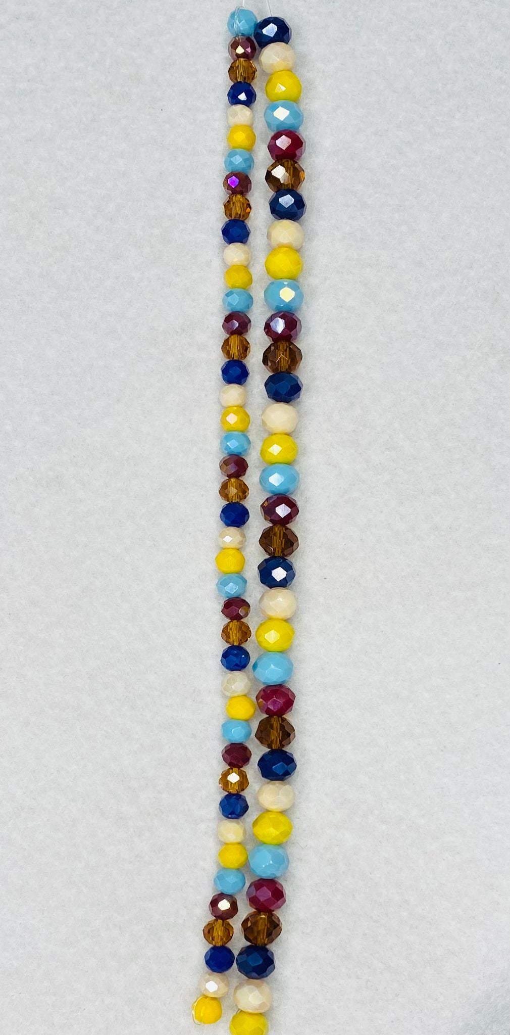 Gemcut Rondelle Glass Beads — Curated Colorway Sets for Jewelry Making