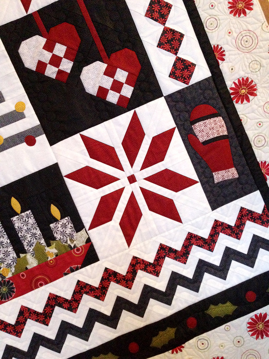 GE Designs Nordic Christmas Quilt Pattern 158 — Scandinavian Holiday Quilt by GE Designs