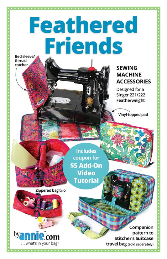 Feathered Friends sewing pattern by ByAnnie featuring charming bird-themed fabric projects with detailed construction, colorful fabrics, and creative quilting techniques for sewists and crafters.