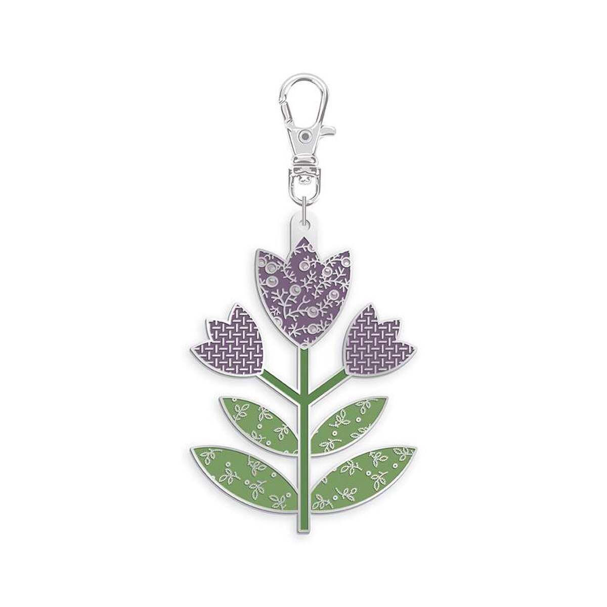 Lori Holt Tulip Enamel Happy Charm™ — Spring Zipper Pull, Scissor Fob, Gentler Times