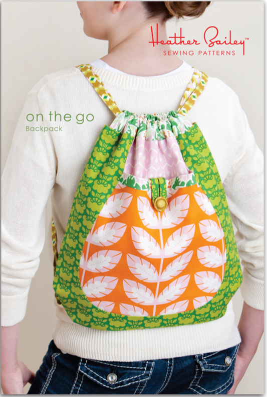 On the Go Backpack Sewing Pattern by Heather Bailey