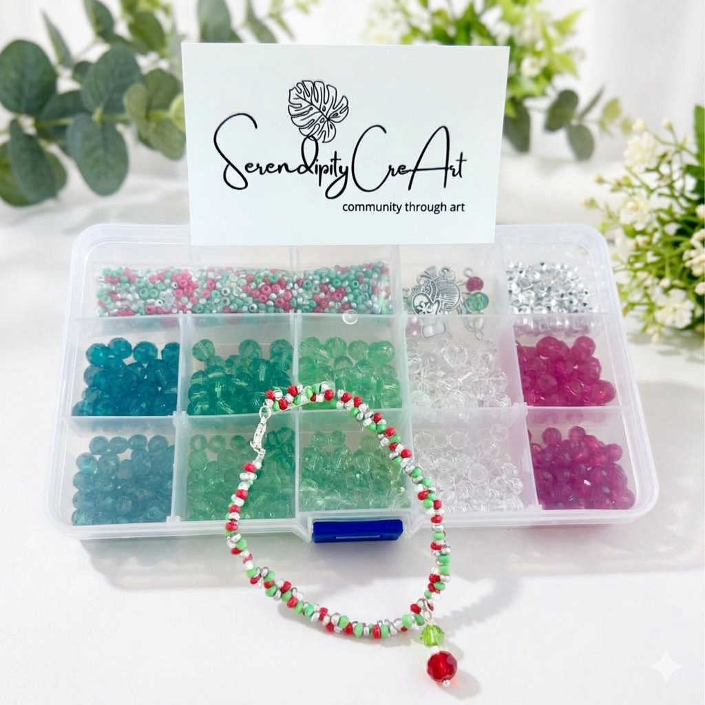 Christmas Colors Glass Bead Bundle and more