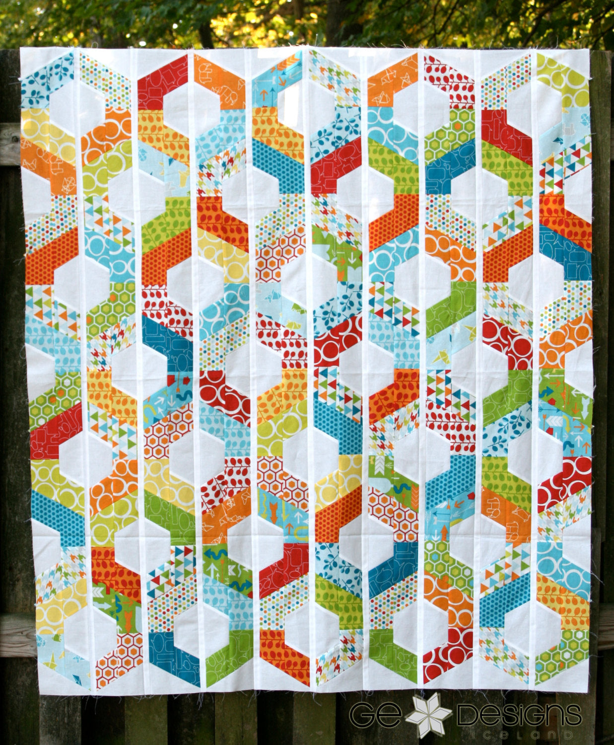 GE Designs Strip To Shore Quilt Pattern 161 — Jelly Roll Strip Quilt, 4 Sizes Crib to Queen