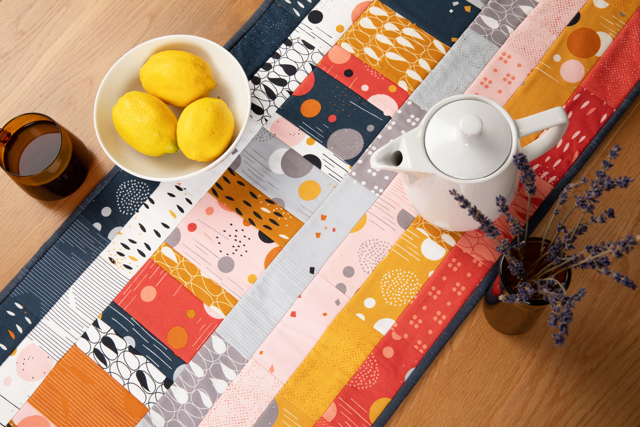 GE Designs Quilt As You Go Batting Kit — Take It Easy Table Runner, Pre-Cut QAYG Batting