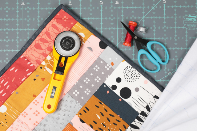 GE Designs Quilt As You Go Batting Kit — Take It Easy Table Runner, Pre-Cut QAYG Batting