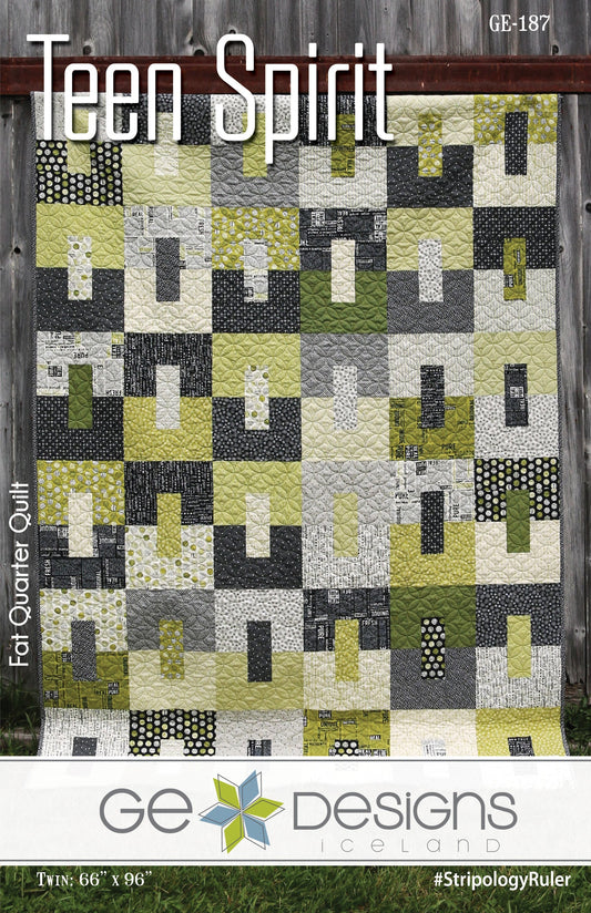 GE Designs Teen Spirit Fat Quarter Quilt Pattern 187 — Fast Graduation Gift Quilt, Dorm Room