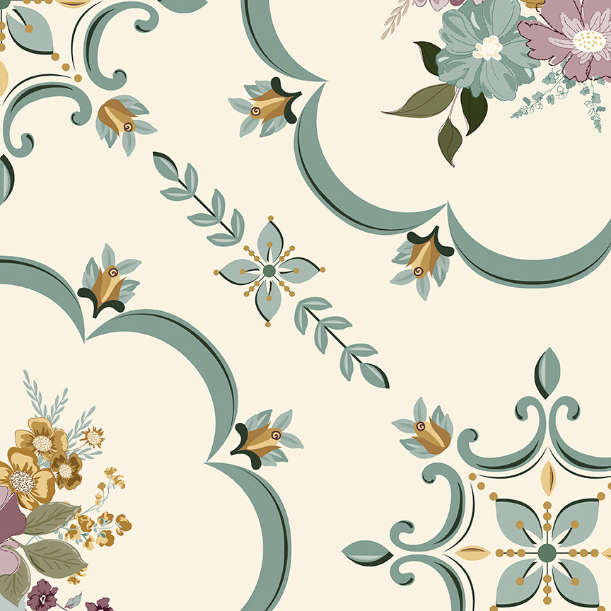 Riley Blake Renew Fabric by Sandy Gervais — 25 Colorways Scattered Blossom Cotton by the Yard