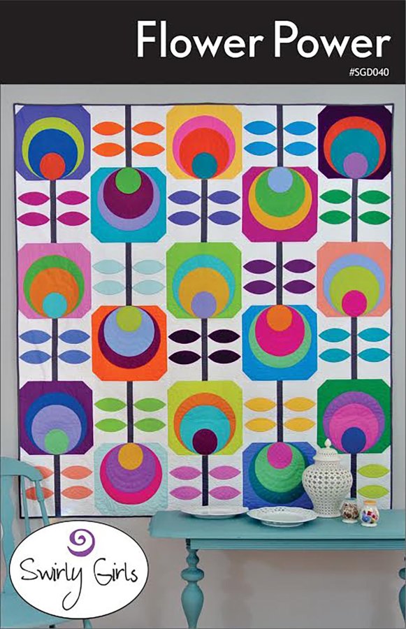 Flower Power Quilt Pattern paper pattern cover, supplier photo, SKU SGD040