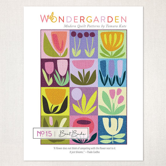 Best Buds Quilt Pattern – Wondergarden paper pattern cover, supplier photo, SKU TKW015