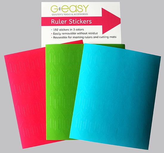 GE Designs GEasy Ruler Stickers Tropical Brights Palette — Removable Quilting Ruler Marking Stickers