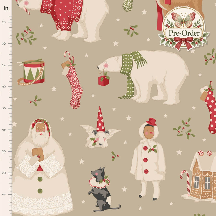 Tilda Merry Little Christmas design 100640 with approved Pre-Order butterfly badge